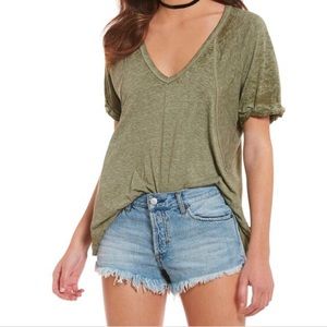 Free People Free Fallin Burnout Tee | Green
